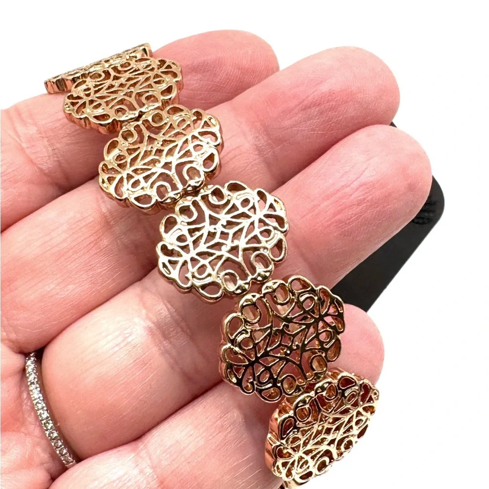 Gennaro Goldtone Filigree Stretch Bracelet